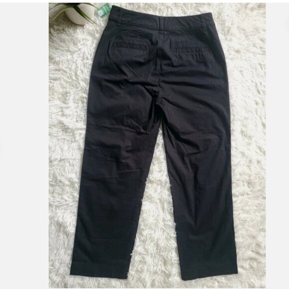 GAP High Rise Girlfriend Khakis Black Stretch Twill Pants Size 0 #819959 $60 NWT - Picture 11 of 12